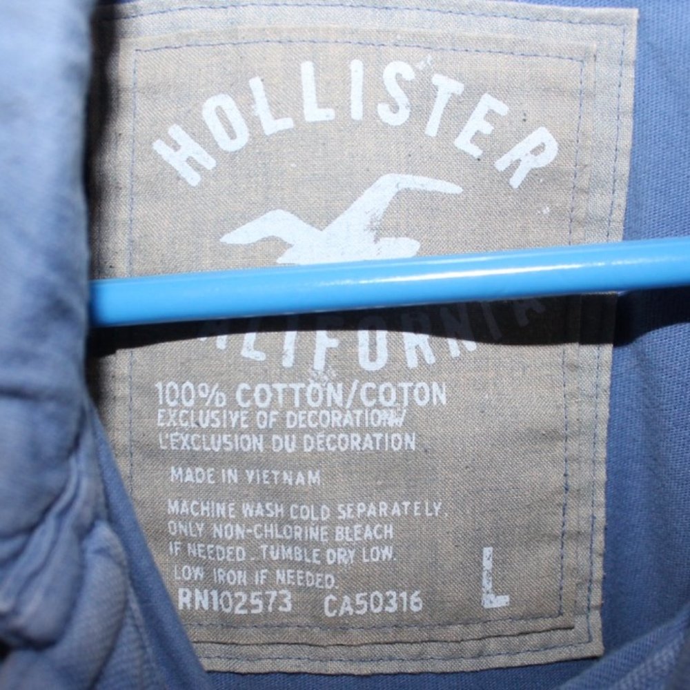 Hollister HCO Blue Polo Shirt Size Large - Picture 4 of 5
